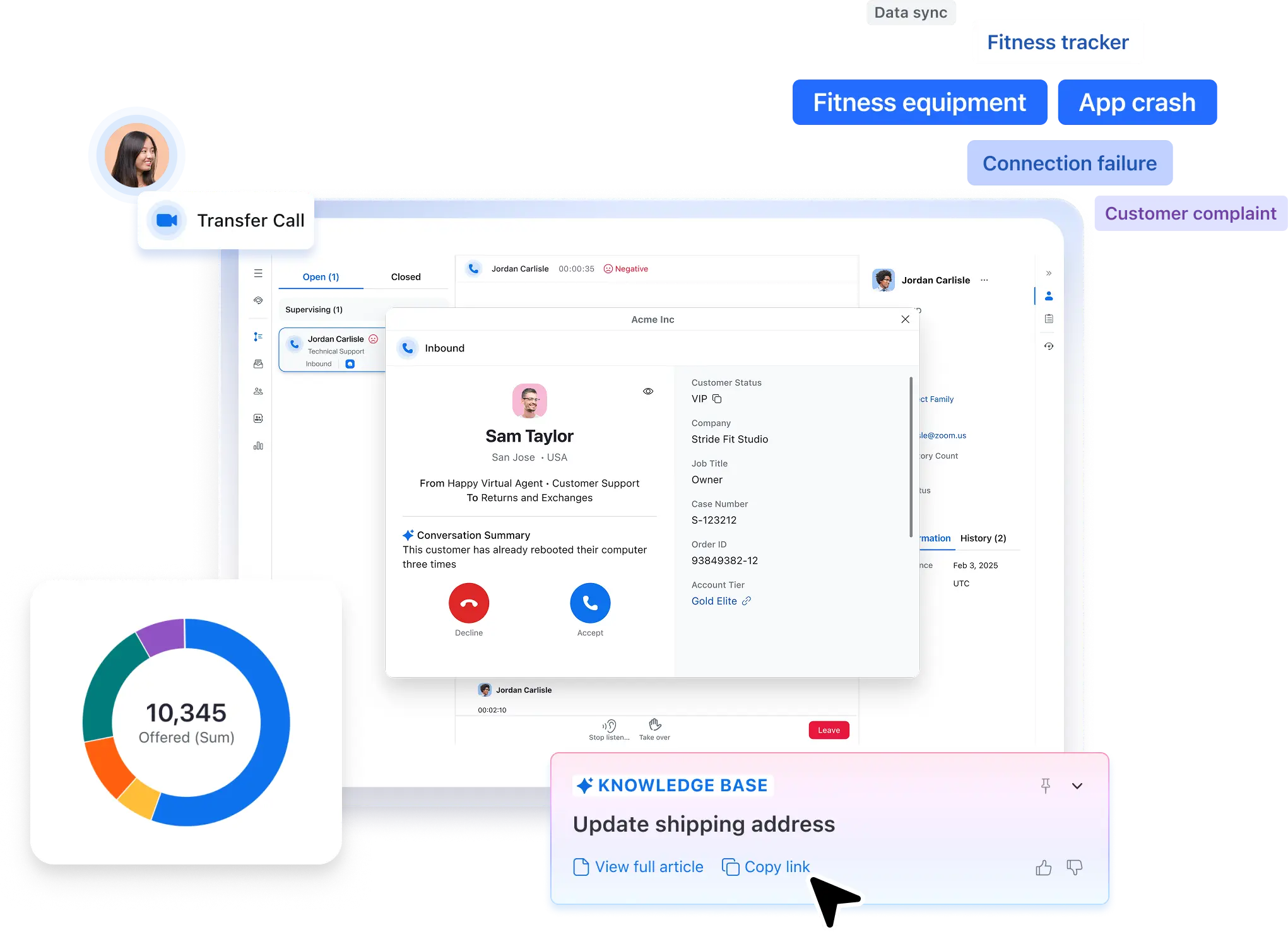 Zoom Contact Center customer experience dashboard with agent routing and omnichannel support